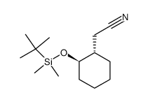 (1R*,2S*)-((2-tert-butyldimethylsilyl)-oxy)cyclohexaneacetonitryle Structure