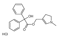 (1-methyl-2,3-dihydropyrrol-4-yl)methyl 2-hydroxy-2,2-diphenylacetate,hydrochloride结构式