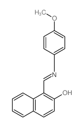 2-Naphthalenol,1-[[(4-methoxyphenyl)imino]methyl]- structure