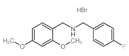 (2,4-Dimethoxy-benzyl)-(4-fluoro-benzyl)-amine hydrobromide结构式