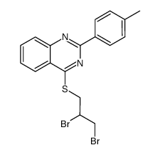 4-[(2,3-Dibromopropyl)sulfanyl]-2-(4-methylphenyl)quinazoline结构式