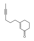 3-hex-4-ynylcyclohex-2-en-1-one结构式