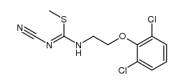 methyl N'-cyano-N-(2-(2,6-dichlorophenoxy)ethyl)carbamimidothioate结构式