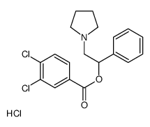 (1-phenyl-2-pyrrolidin-1-ylethyl) 3,4-dichlorobenzoate,hydrochloride结构式