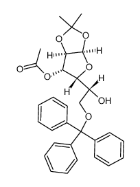 3-Acetyl-1,2-O-isopropylidene-6-O-trityl-α-D-galactofuranose Structure