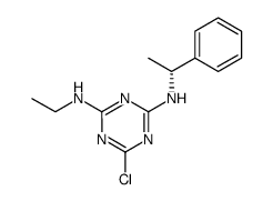 6-Chloro-N-ethyl-N'-((R)-1-phenyl-ethyl)-[1,3,5]triazine-2,4-diamine Structure