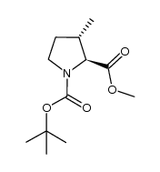 methyl (2S,3S)-N-tert-butoxycarbonyl-3-methylprolinate结构式