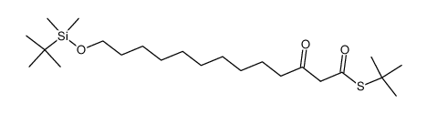 13-(tert-Butyl-dimethyl-silanyloxy)-3-oxo-tridecanethioic acid S-tert-butyl ester Structure