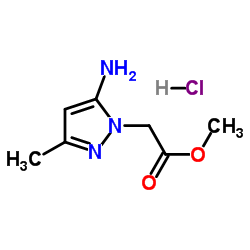 (5-AMINO-3-METHYL-PYRAZOL-1-YL)-ACETIC ACID METHYL ESTER HYDROCHLORIDE结构式