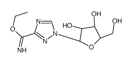 ethyl 1-ribofuranosyl-1,2,4-triazole-3-carboximidate结构式