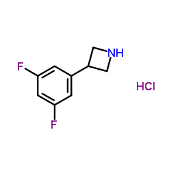 3-(3,5-Difluorophenyl)azetidine hydrochloride (1:1)结构式