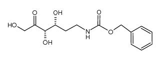 (3S,4R)-6-[(benzyloxycarbonyl)amino]-5,6-dideoxy-2-hexulose结构式