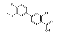 3-Chloro-4'-fluoro-3'-methoxy-[1,1'-biphenyl]-4-carboxylic acid structure