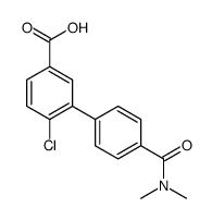 4-chloro-3-[4-(dimethylcarbamoyl)phenyl]benzoic acid结构式