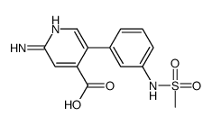 2-amino-5-[3-(methanesulfonamido)phenyl]pyridine-4-carboxylic acid结构式