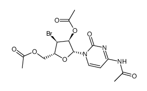 N-Acetyl 3'-Bromo-3'-deoxycytidine-2'-, 5'-diacetate Structure