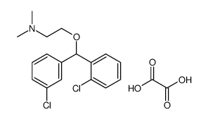 2-[(2-chlorophenyl)-(3-chlorophenyl)methoxy]-N,N-dimethylethanamine,oxalic acid Structure