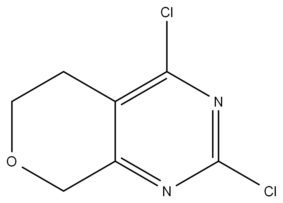 2,4-dichloro-6,8-dihydro-5H-pyrano[3,4-d]pyrimidine structure