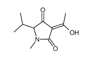 3-[1-Hydroxy-eth-(Z)-ylidene]-5-isopropyl-1-methyl-pyrrolidine-2,4-dione Structure