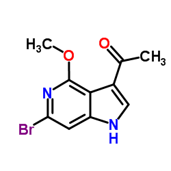 1-(6-Bromo-4-methoxy-1H-pyrrolo[3,2-c]pyridin-3-yl)ethanone Structure