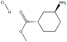 methyl (1S,3S)-3-aminocyclohexane-1-carboxylate hydrochloride结构式