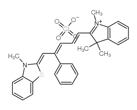 3-methyl-2-[2-phenyl-5-(1,3,3-trimethylindol-2-ylidene)penta-1,3-dienyl]-1,3-benzothiazol-3-ium,perchlorate Structure