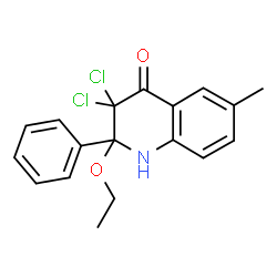 4(1H)-Quinolinone,3,3-dichloro-2-ethoxy-2,3-dihydro-6-methyl-2-phenyl- structure