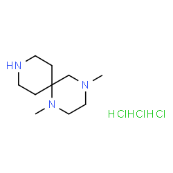 1,4-Dimethyl-1,4,9-triazaspiro[5.5]undecane trihydrochloride structure