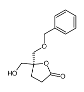 (R)-5-(hydroxymethyl)-5-[(phenylmethoxy)methyl]-3,4,5-trihydrofuran-2-one结构式