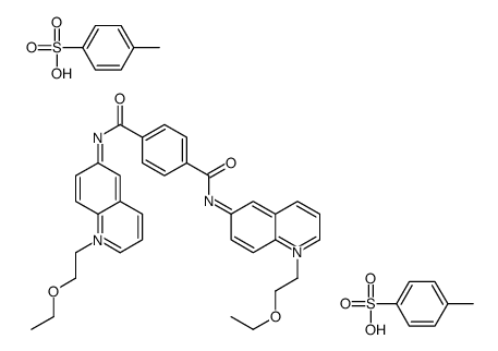 1-N,4-N-bis[1-(2-ethoxyethyl)quinolin-1-ium-6-yl]benzene-1,4-dicarboxamide,4-methylbenzenesulfonate结构式