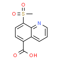 5-Quinolinecarboxylic acid,8-(methylsulfonyl)-结构式