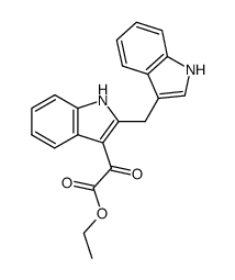 [2-(1H-indol-3-ylmethyl)-1H-indol-3-yl]-oxo-acetic acid ethyl ester Structure