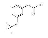 3-(TRIFLUOROMETHYLTHIO)PHENYLACETIC ACID Structure