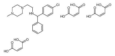 (Z)-but-2-enedioic acid,N-[(4-chlorophenyl)-phenylmethyl]-2-(4-methylpiperazin-1-yl)ethanamine Structure