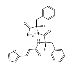 N-[3-(2-furyl)acryloyl]-Phe-Phe-NH2结构式