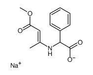 sodium [(3-methoxy-1-methyl-3-oxo-1-propenyl)amino]phenylacetate结构式