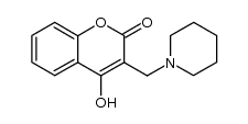 4-hydroxy-3-piperidinomethyl-coumarin结构式