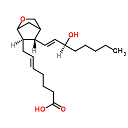 (5E)-7-{(5S,6R)-5-[(1E,3S)-3-Hydroxy-1-octen-1-yl]-2-oxabicyclo[2 .2.1]hept-6-yl}-5-heptenoic acid结构式