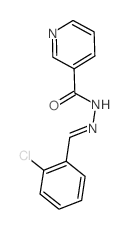 N-[(2-chlorophenyl)methylideneamino]pyridine-3-carboxamide结构式