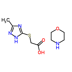 Morpholine, [(5-Methyl-1H-1,2,4-triazol-3-yl)thio]acetate Structure