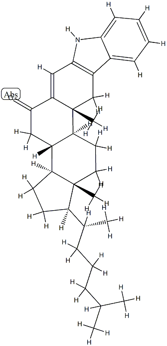 1'H-Cholest-2-eno[3,2-b]indol-4-en-6-one structure