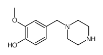 2-methoxy-4-(piperazin-1-ylmethyl)phenol Structure