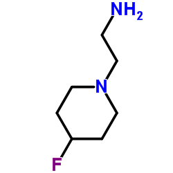 1-Piperidine ethanamine,4-fluoro-(9CI) Structure