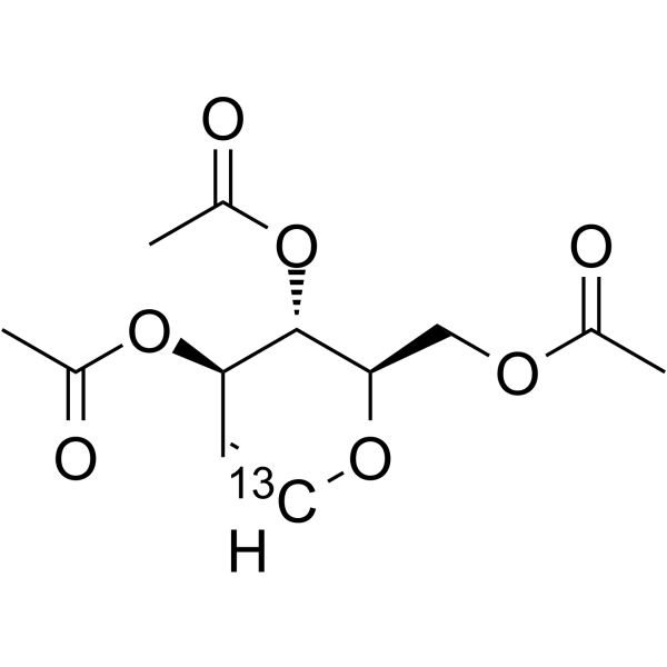 三-O-乙酰基-D-[1-13C]葡萄糖结构式