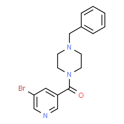 1-benzyl-4-[(5-bromo-3-pyridinyl)carbonyl]piperazine Structure