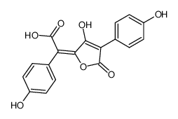 4-Hydroxy-α-[3-hydroxy-4-(4-hydroxyphenyl)-5-oxofuran-2(5H)-ylidene]benzeneacetic acid结构式