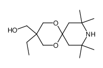 (3-Ethyl-8,8,10,10-tetramethyl-1,5-dioxa-9-azaspiro[5.5]undecan-3-yl)methanol结构式