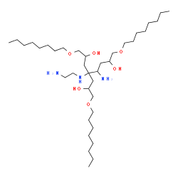 N-(2-aminoethyl)ethylenediamine, tris[2-hydroxy-3-(octyloxy)propyl] derivative Structure