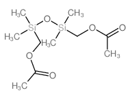 Methanol,1,1'-(1,1,3,3-tetramethyl-1,3-disiloxanediyl)bis-, 1,1'-diacetate Structure