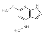 N-methyl-3-methylsulfanyl-2,4,8,9-tetrazabicyclo[4.3.0]nona-2,4,7,10-tetraen-5-amine Structure